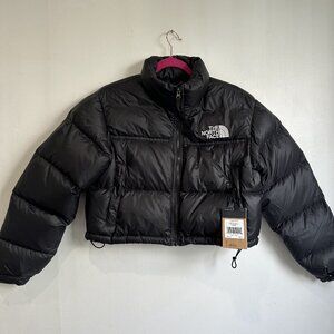 The North Face 700 Nuptse cropped puffer jacket Black Women's M